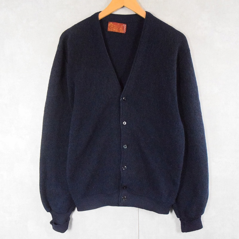 70's Sears KINGS ROAD アルパカウールニットカーディガン NAVY M