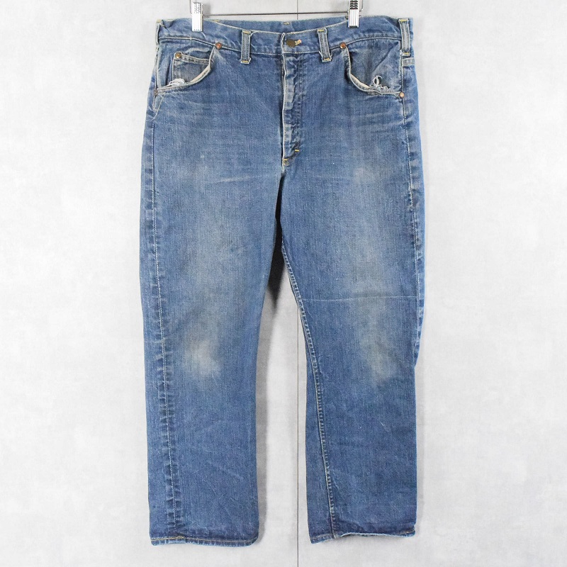 70's Lee 101Z USA製 サイド黒 デニムパンツ W38