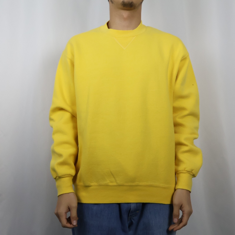 90's〜 RUSSELL ATHLETIC USA製 前V 無地スウェット L