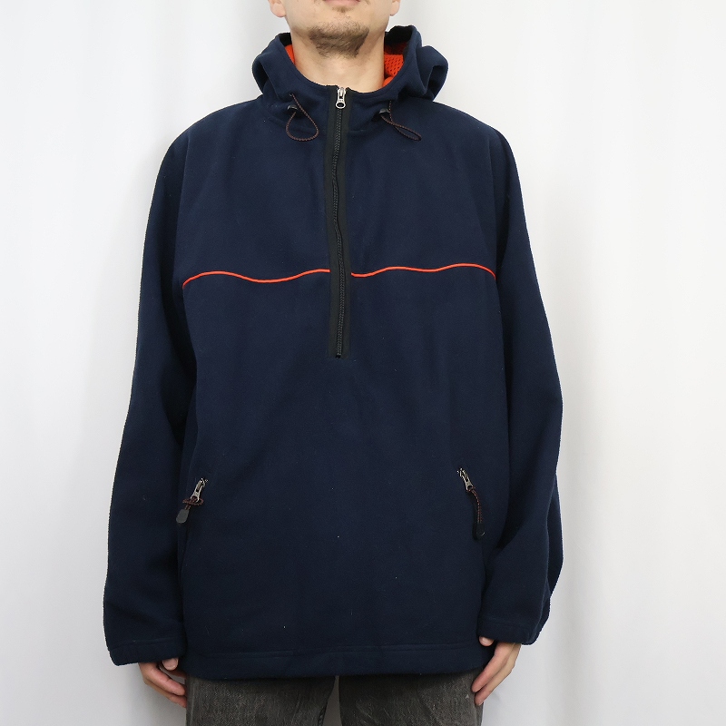 GAP ハーフジップ フリースプルオーバージャケット XL