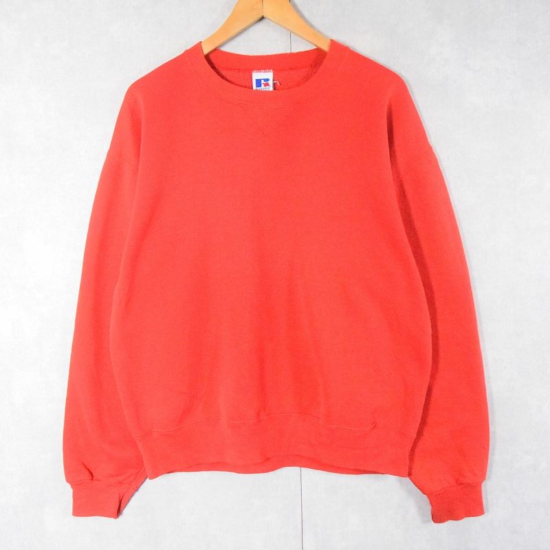 90's RUSSELL ATHLETIC USA製 前V 無地スウェット L