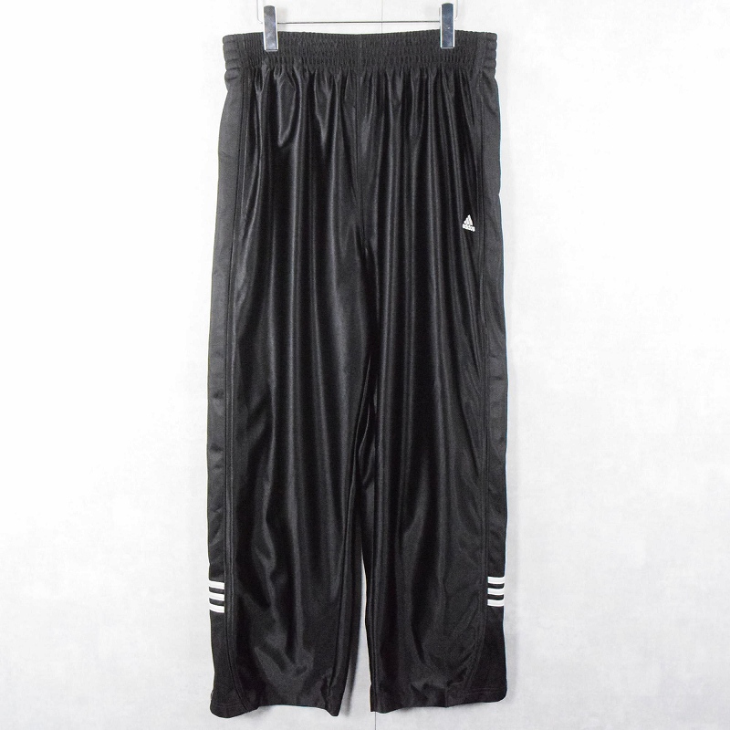 NIKE ロゴ刺繍 サイドスナップ トラックパンツ BLACK L