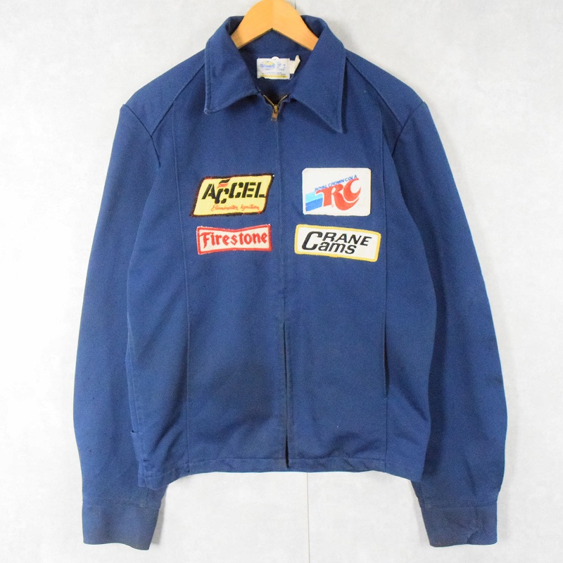 90S CREEKS ユーロ古着 ビンテージ ワッペン 短丈 ネイビー