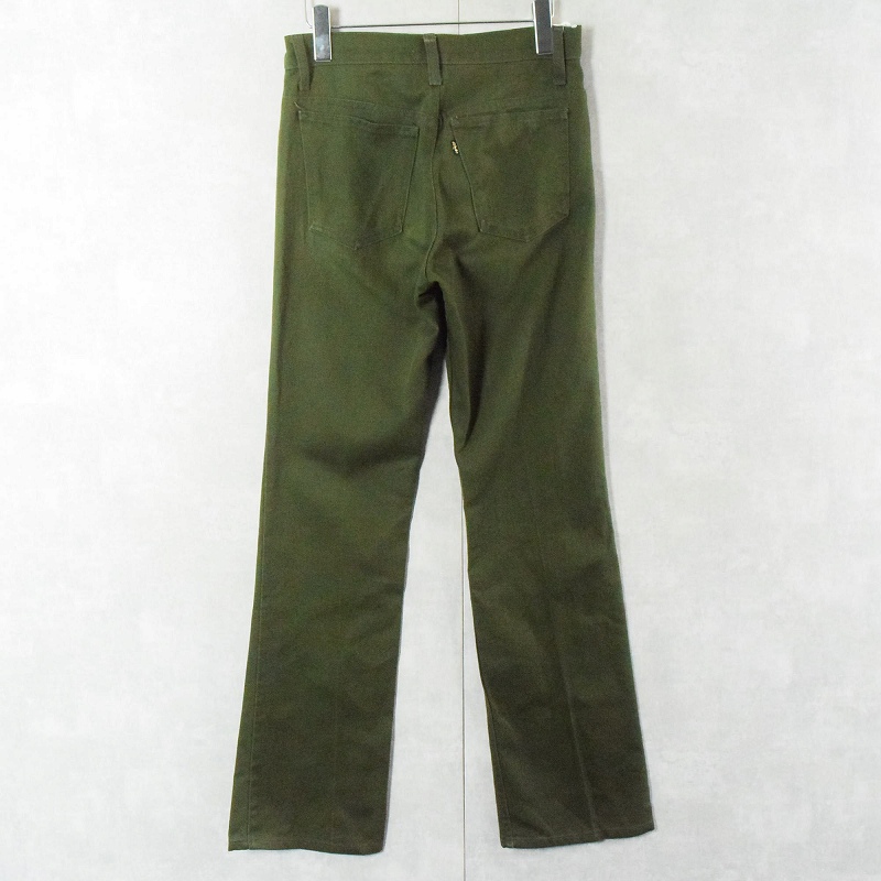 80s 80年代 リーバイス スタプレ スラックス フレアパンツ オリーブ カーキ| ビンテージ古着屋Feeet 通販 名古屋 大須 メンズ