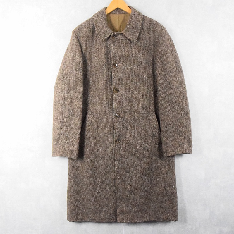 80's Fox knapp USA製 リバーシブル ステンカラーコート SIZE40