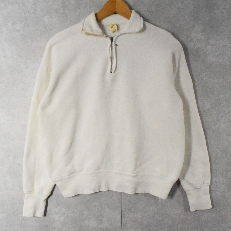 60's SPORTSWEAR USA製 ハーフジップスウェット L
