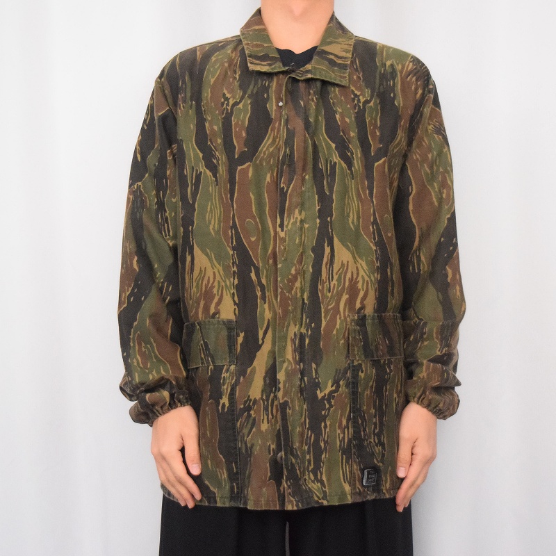 80's CAMO CLAN USA製 タイガーストライプカモ柄 コットンジャケット M