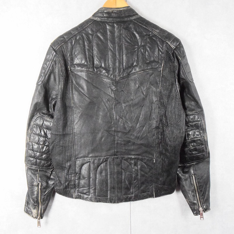 70〜80's Sears シングルライダースジャケット BLACK SIZE38