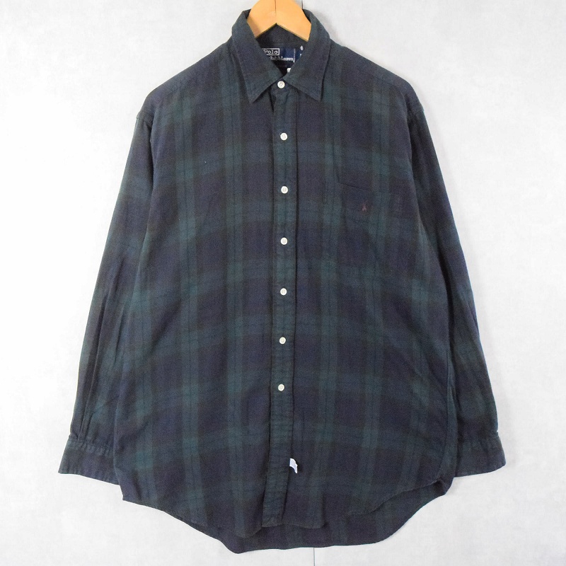 POLO Ralph Lauren ブラックウォッチチェック柄 コットンシャツ M