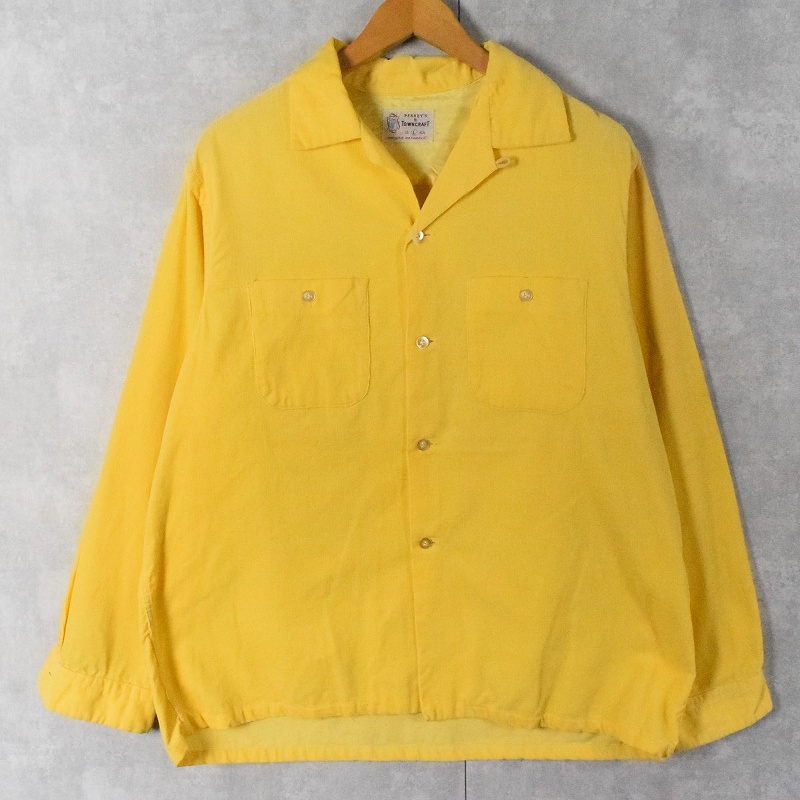 50〜60's PENNEY'S TOWNCRAFT オープンカラーコーデュロイシャツ L
