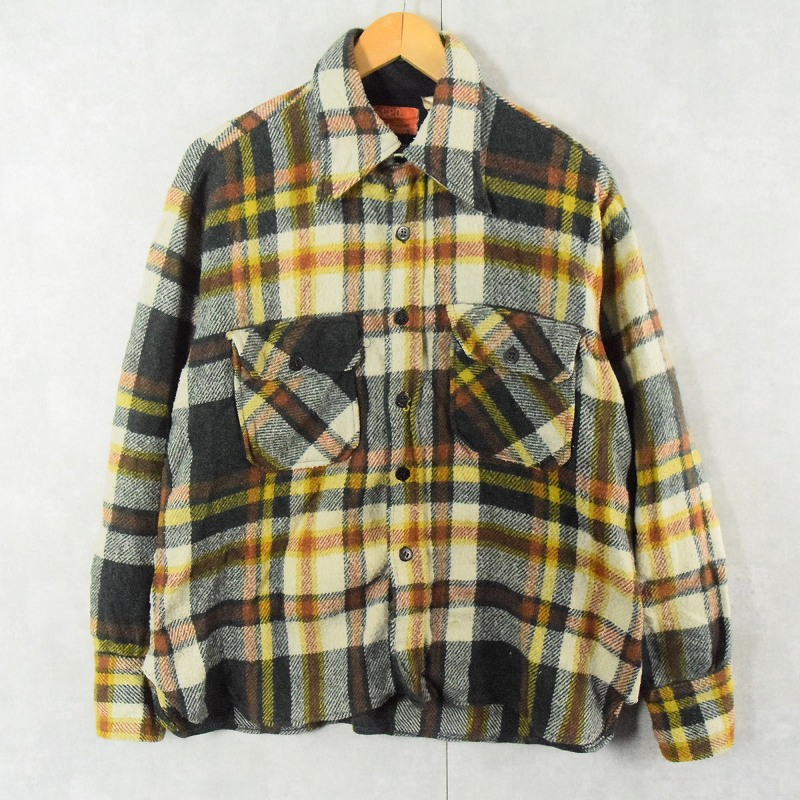 70's Sears C.P.O. チェック柄 CPOシャツ L