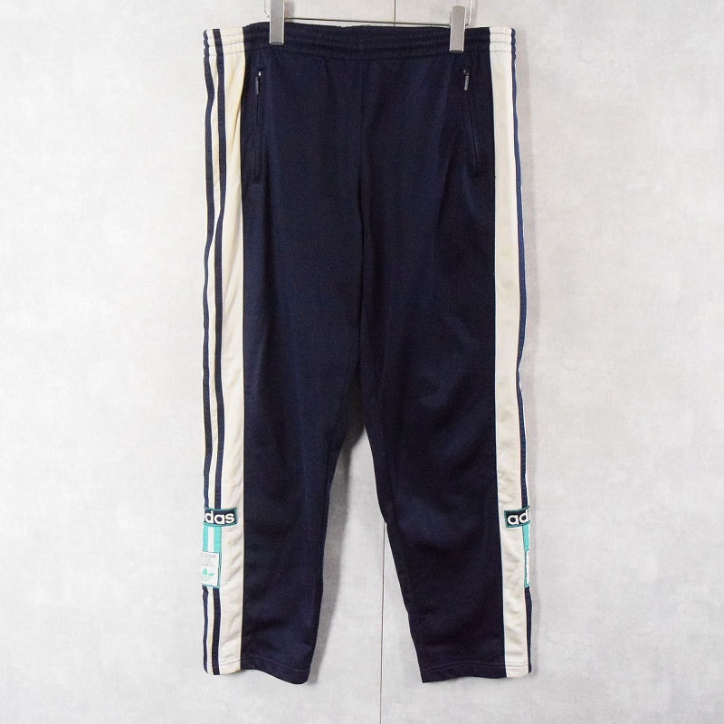 80s 80年代 アディダス ジャージ ワイドトラックパンツ 紺 ネイビー| ビンテージ古着屋Feeet 通販 名古屋 大須 メンズ