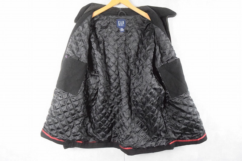 2000's GAP ウール×ナイロン ジップジャケット BLACK XL