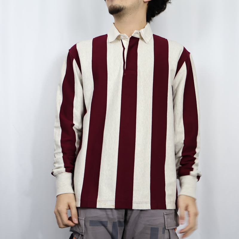 楽天市場】90's 旧タグ 大きいサイズ XL □ JCREW ジェイクルー マルチカラー ストライプ 長袖 ラガーシャツ ( メンズ ) 古着 90年代  ラグビーシャツ| US古着 中古 男性 オールド J.CREW Jクルー マルチストライプ ラグビー 長袖シャツ 長袖ポロシャツ ポロシャツ 赤 緑  