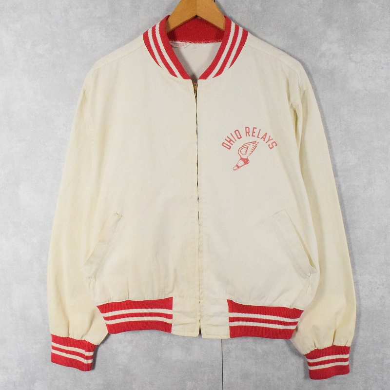 60年代 60s チャンピオン 白 ホワイト ジップジャケット | ビンテージ古着屋Feeet 通販 名古屋 大須 メンズ