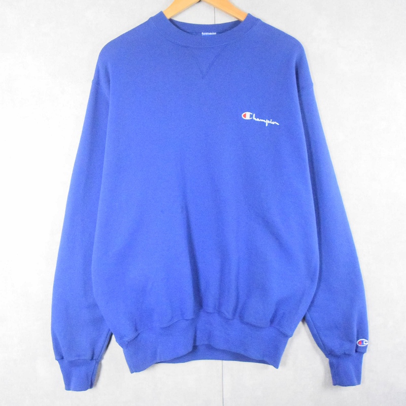 80〜90's Champion USA製 青刺繍タグ 後期 前Vスウェット XL