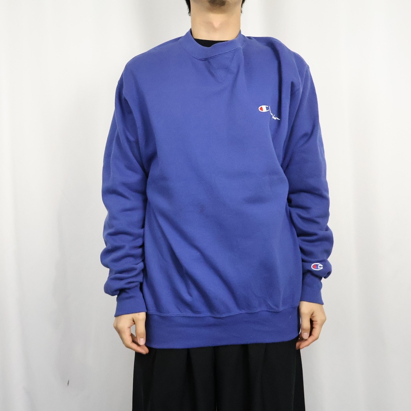 80〜90's Champion USA製 青刺繍タグ 後期 前Vスウェット XL