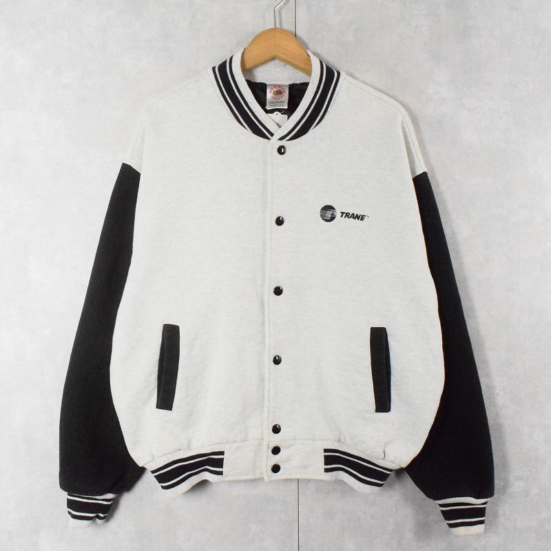 2000's FRUIT OF THE LOOM SUPER COTTON 2トーン スウェットスタジャン BLACK×GRAY XL