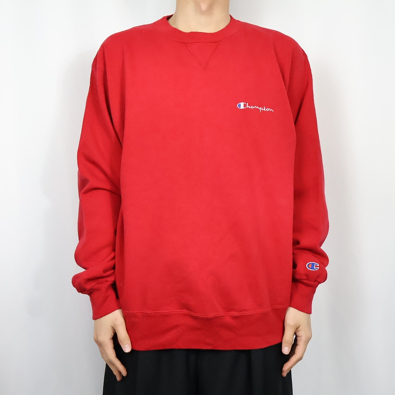 80〜90's Champion USA製 青刺繍タグ 後期 前Vスウェット L