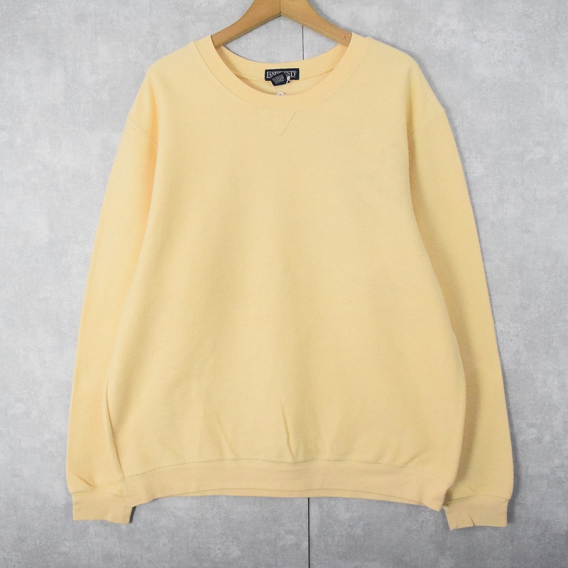 【時間指定不可】 90's LANDS'END 前V 鹿の子スウェット L トップス