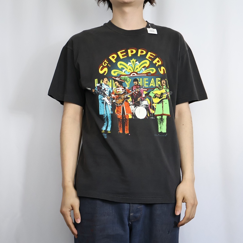 90年代 90s ザ・ビートルズ 音楽 ミュージック バンT 黒
