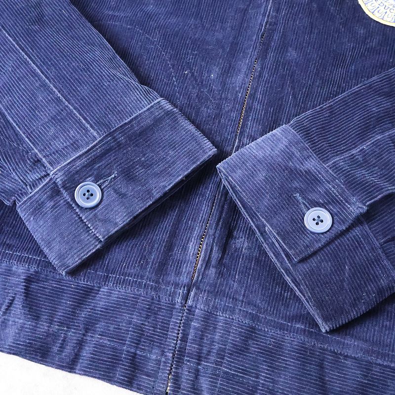 ネイビー 紺 刺繍 ファーマーズジャケット ワークジャケット
