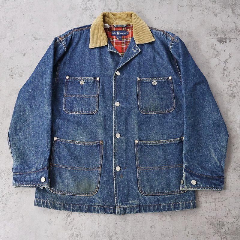 90s 90年代 ラルフローレン デニムジャケット カバーオール