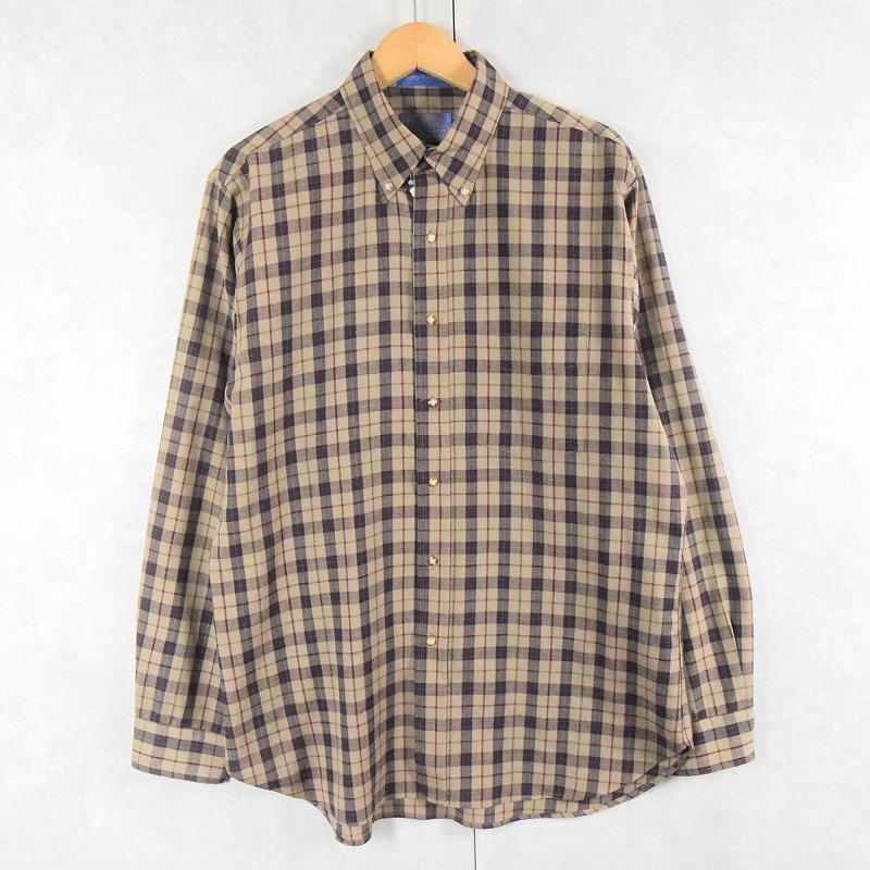 古着 80s USA製 Pendleton ブラック×ブルー チェック