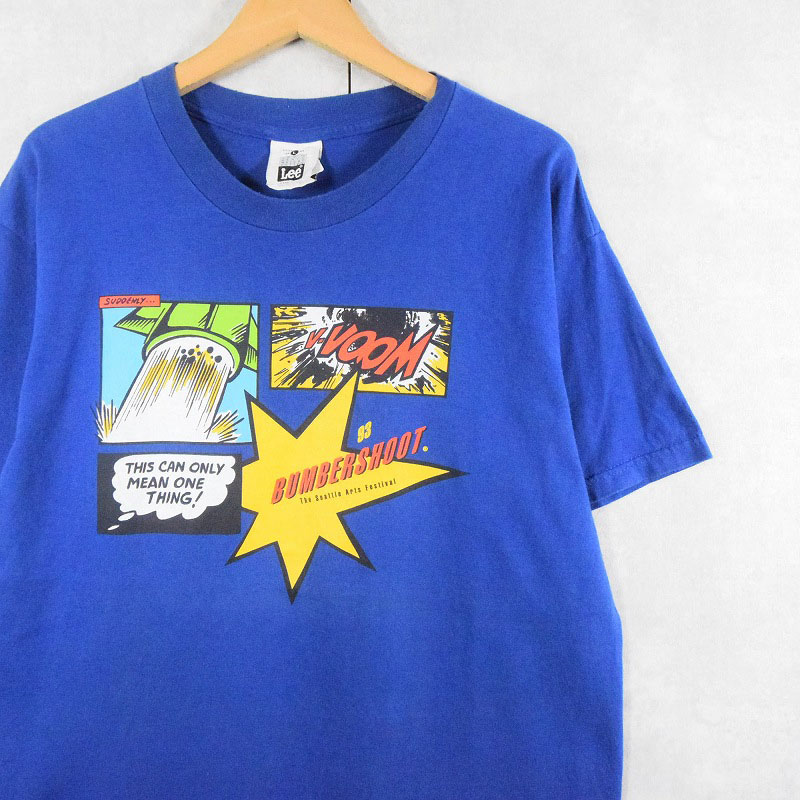 90年代 90s バンバーシュート 音楽 ミュージック 青 ブルー 半袖