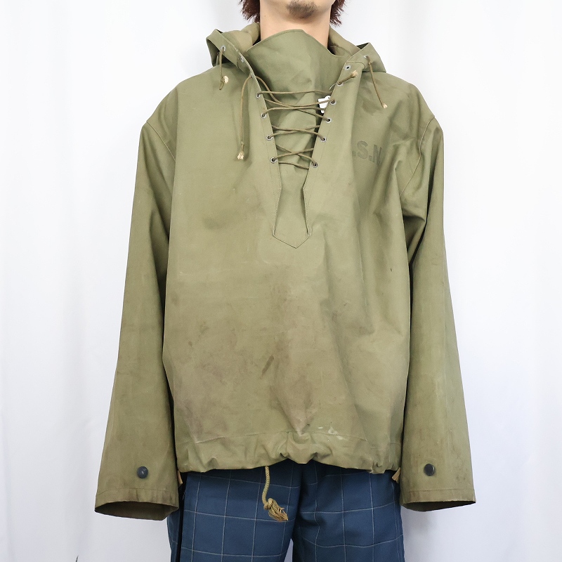 40s 40年代 アメリカ軍 米軍 海軍 ネイビー プルオーバー レース