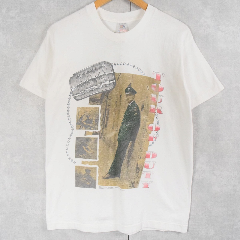 90s 90年代 エルビスプレスリー アメリカ製 白 ホワイト半袖 90s 90年代 エルビスプレスリー アメリカ製 白 ホワイト半袖