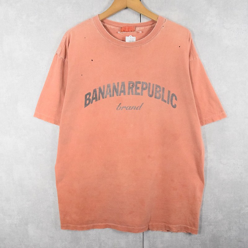 【時間指定不可】 90年代 90s バナナリパブリック バナリパ ボロ ダメージ 半袖 トップス