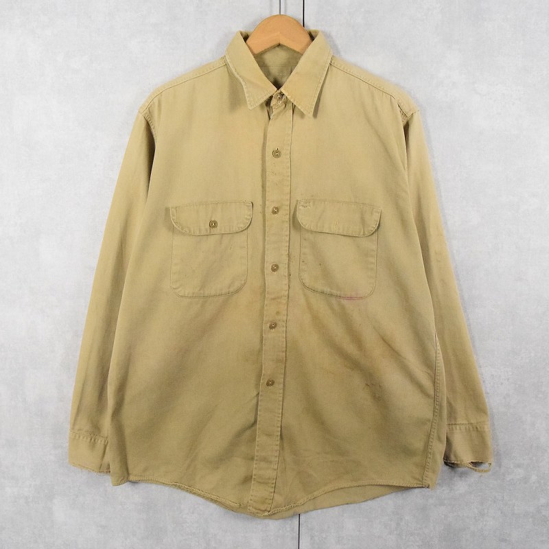 商品画像：50's TEST テスト コットンツイルワークシャツ マチ付き - メルカリ 3