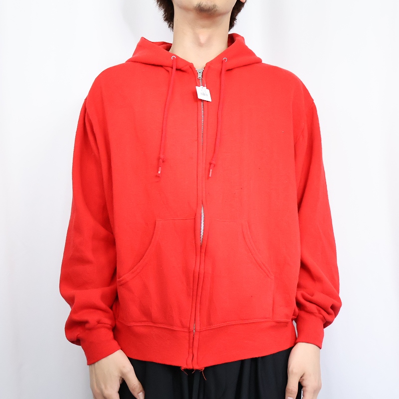 割引クーポン 70s 80s 70年代 80年代 フーディ 赤 レッド│ヴィテージ古着屋 トップス