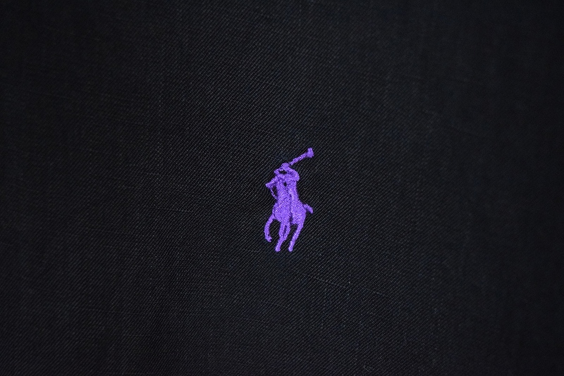 ラルフローレン 黒 ブラック ポニー刺繍 長袖 │ヴィテージ古着
