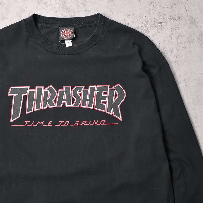 人気ブランドの 長袖Tシャツ スラッシャー ブラック インディペンデント 黒 トップス