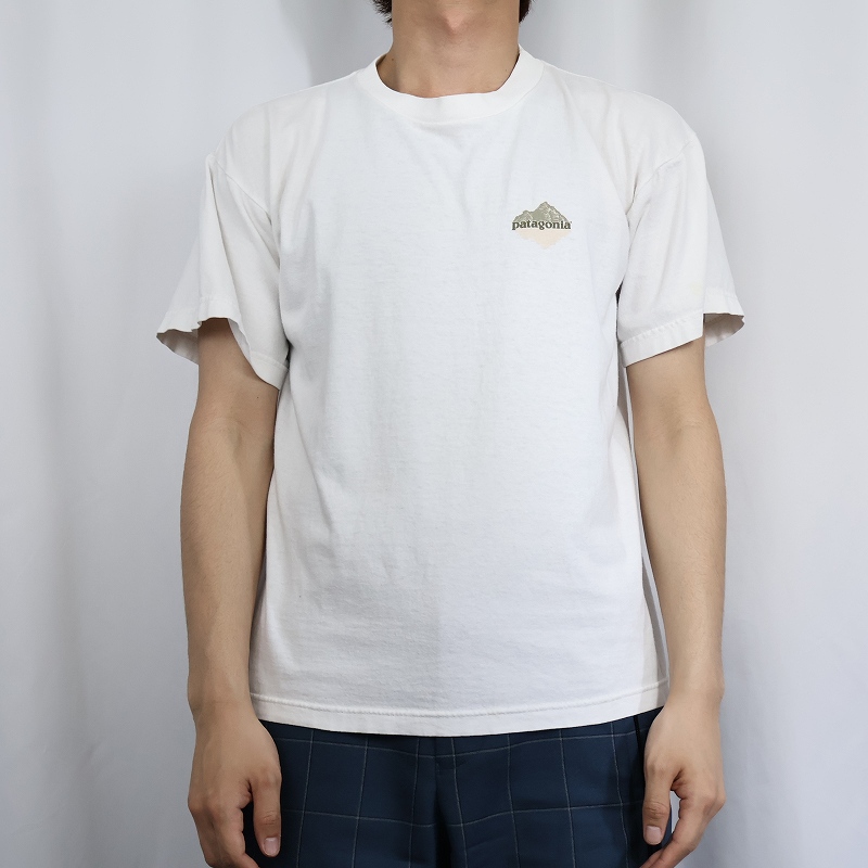 【未使用品】 90年代 90s パタゴニア アウトドア 半袖 白 ホワイト 半袖Tシャツ