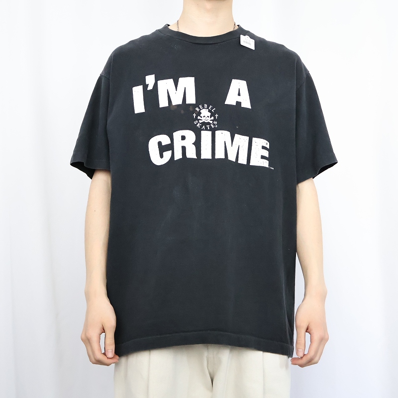男女兼用 スケート オールド ROOFIES 90s Tシャツ ブラック XL