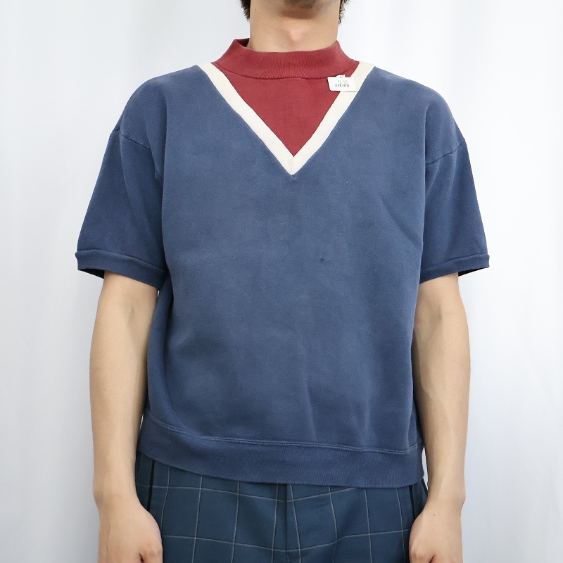60s 70s 60年代 70年代 紺 ネイビー ハイネック│ヴィンテージ