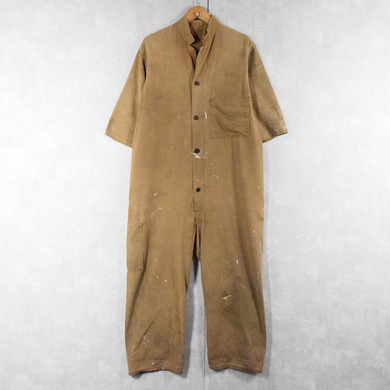 買得 60s 60年代 ユーロ ヨーロッパ ベージュ つなぎ ジャンプスーツ パンツ