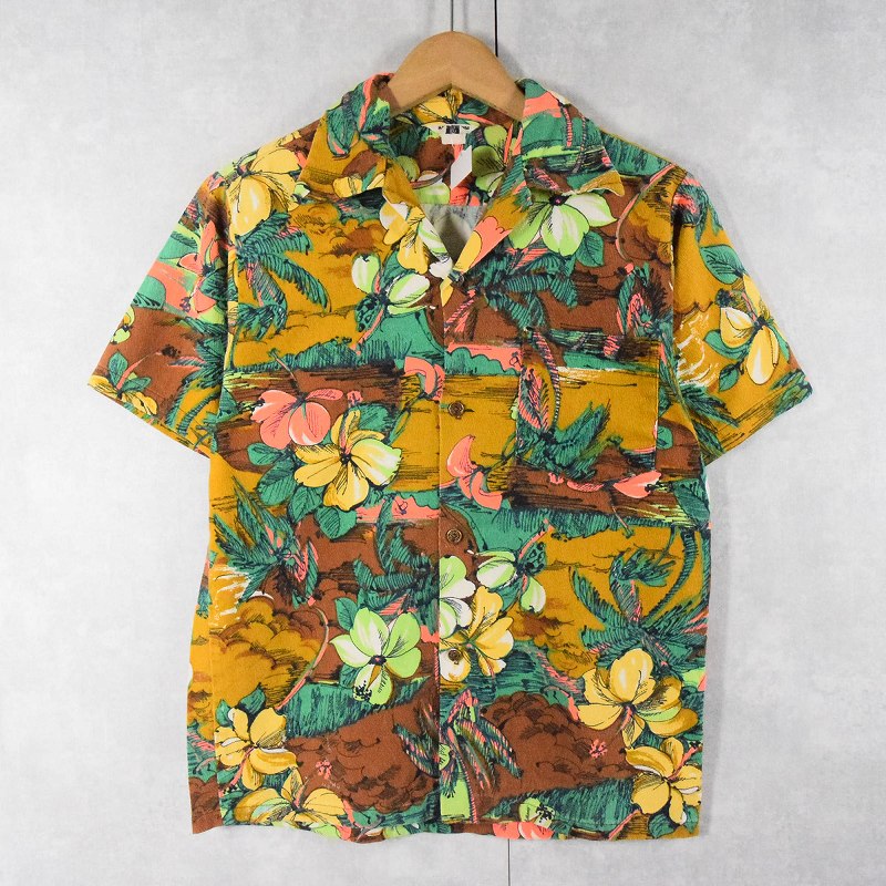 70s 70年代 ラルフローレン 半袖シャツ オープンカラーシャツ