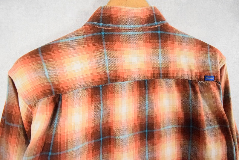 Pendleton フランネルシャツ オレンジ・ネイビー - メルカリ