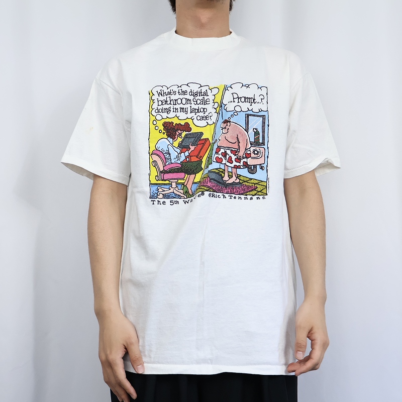 90s古着 ヴィンテージ Tシャツ 漫画家 Don Bousquet イラスト