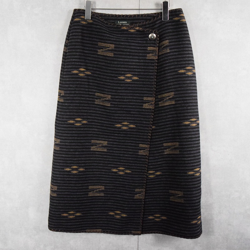 ローレン ラルフローレン 巻きスカート ラップスカート