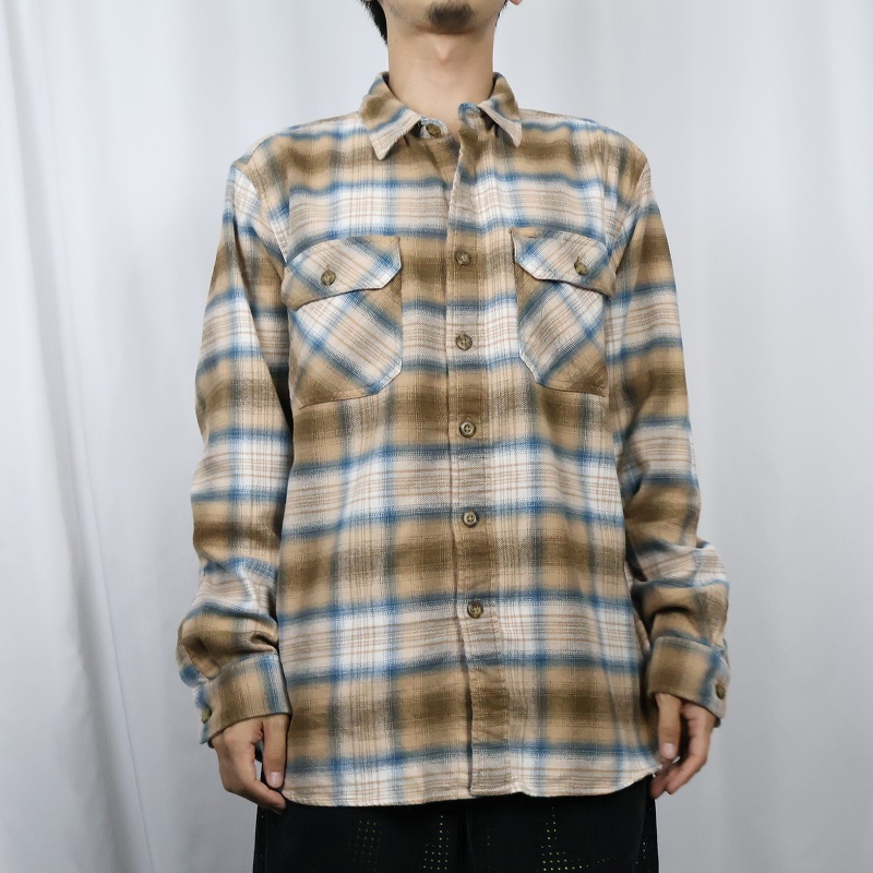 578 PENDLETON リバーシブルコート　オンブレ　L〜XLサイズ相当 古着 00s Pendleton 「Lodge Shirt」 オンブレ シャドー