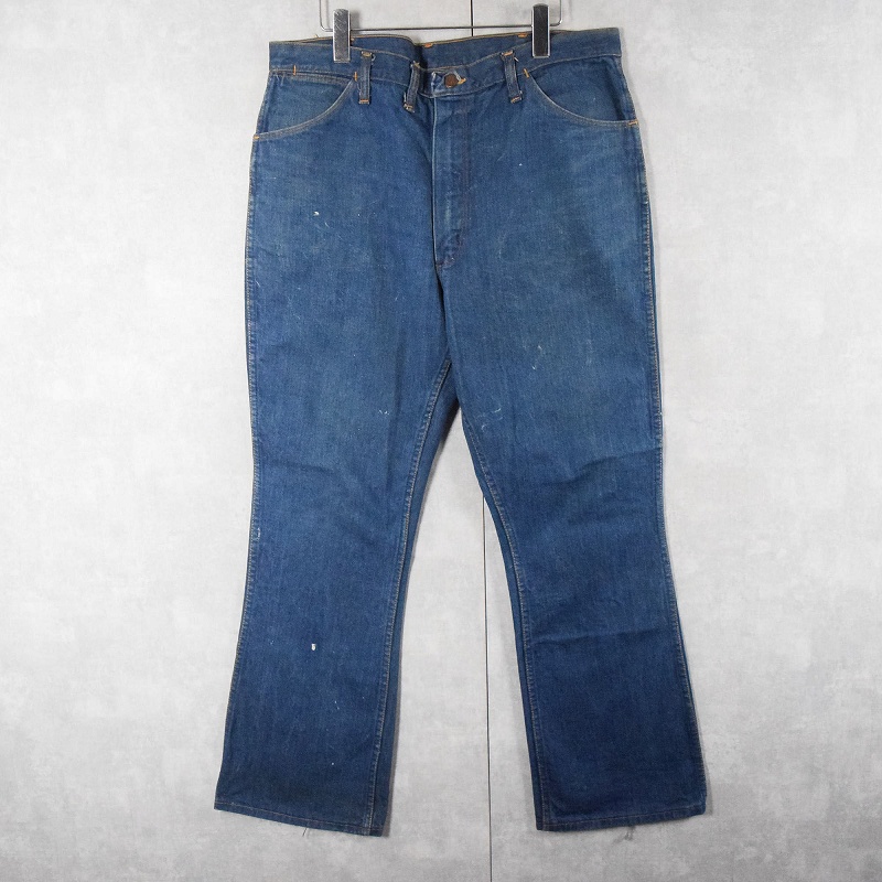 70's/ラングラー/925DEN/デッドストック/フレアデニムパンツ 70s USA製 Wranglerラングラー 925DEN フレア デニムパンツ ヒゲ